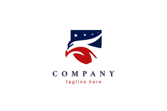 logo american flag shield emblem eagle