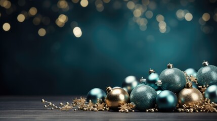 Intricate Christmas background with large copyspace - stock photo