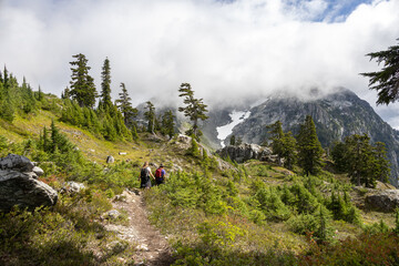 Fototapeta premium hiking in the mountains