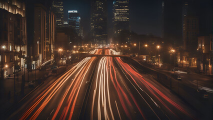 Fototapeta na wymiar Traffic in downtown Los Angeles. California. United States of America.