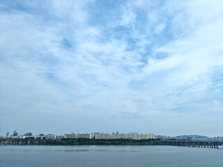 
This is the view of the Han River in Seoul, South Korea.