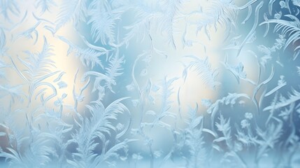 Fototapeta na wymiar Abstract, artistic illustration of frost forming on a window created by Generative AI