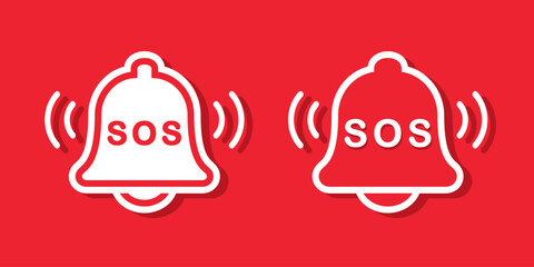 Sos alarm symbol. illustration vector