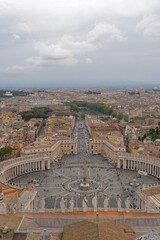 Aereal view from St. Peter's Basilica, Vatican City