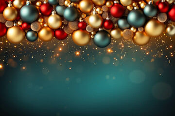 Abstract New Year or Christmas background for advertising with copy space and place for text. Backdrop for design