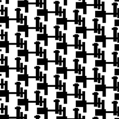 Geometric shapes with complex shapes are repeated to form the background