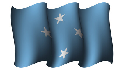 micronesia waving flag design vector illustration