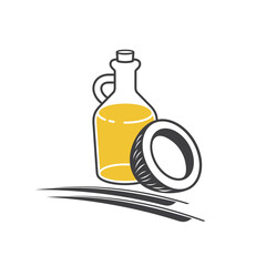 illustration of coconut oil, vector art.