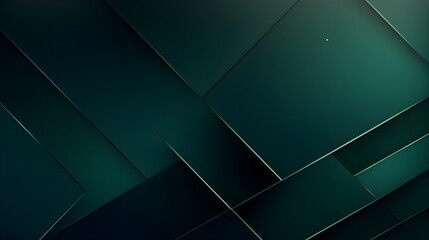 green background, Minimal. Color gradient. Banner with geometric shapes, lines, stripes and triangles, Modern dark green abstract background. 