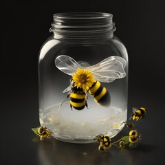 FireFlies in a Jar stock illustration