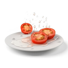 tomato on a plate