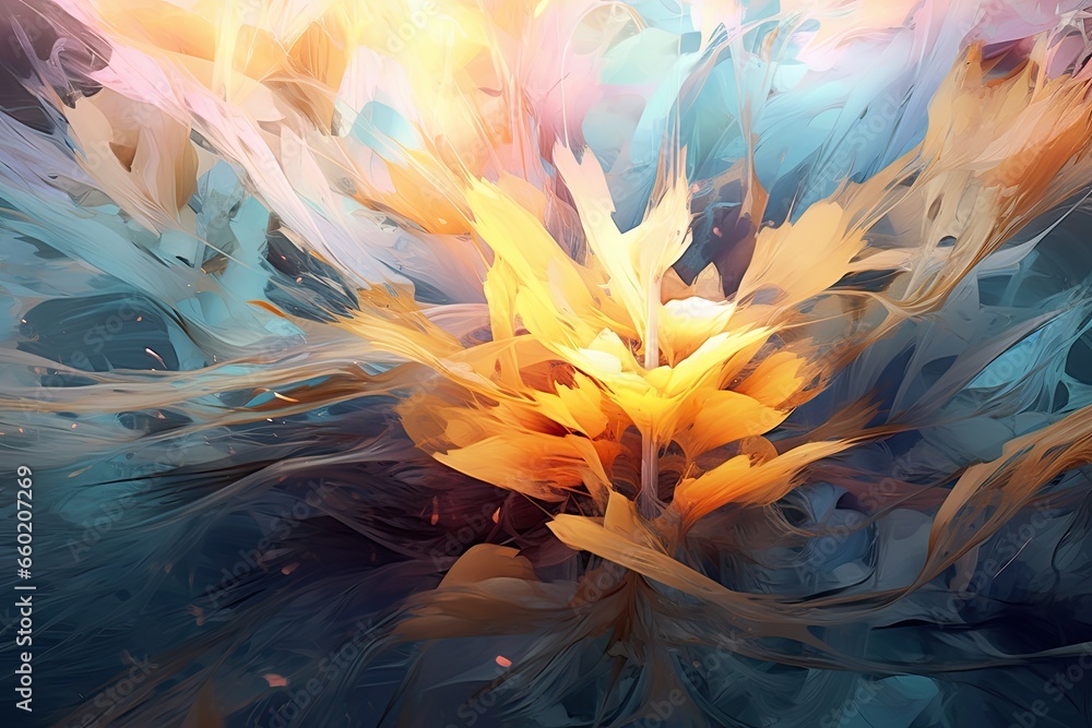 Poster abstract background design: unleashing the unusual spectacle of art and technology merging, generati