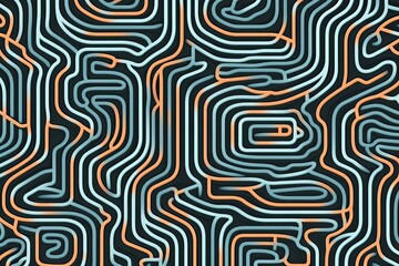 Obraz premium Abstract Background Design: Twisting Labyrinth of Interlocking Paths, generative AI