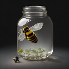 FireFlies in a Jar stock illustration