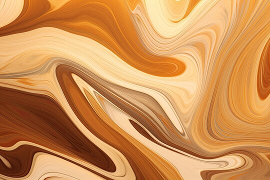Abstract Brown Background Images: Fluid Shapes in Varied Shades of Brown, generative AI