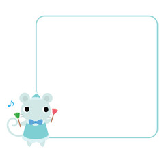 クリスマスコンサートのネズミ　フレーム付