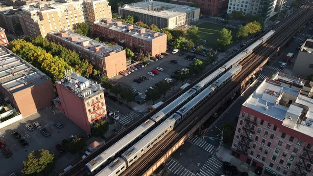 Aerial Shot - Metro North - Harlem