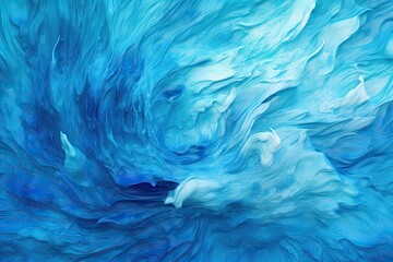 Abstract Blue Texture Background: Swirling Hues of Ocean Wave, generative AI