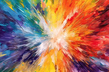 Abstract Color Background: Exploding Festive Celebration Colors, generative AI