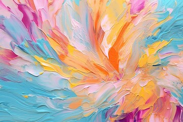 Abstract Colorful Background: A Vibrant and Harmonious Collision of Bright, Cheerful Colors, generative AI