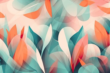 Abstract Design Background: Captivating Array of Simple Shapes and Unique Patterns, generative AI