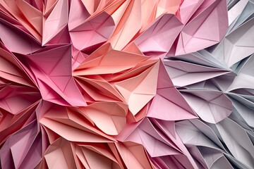 Abstract Geometric Background: Origami Unfolding with Dynamic Dynamism, generative AI