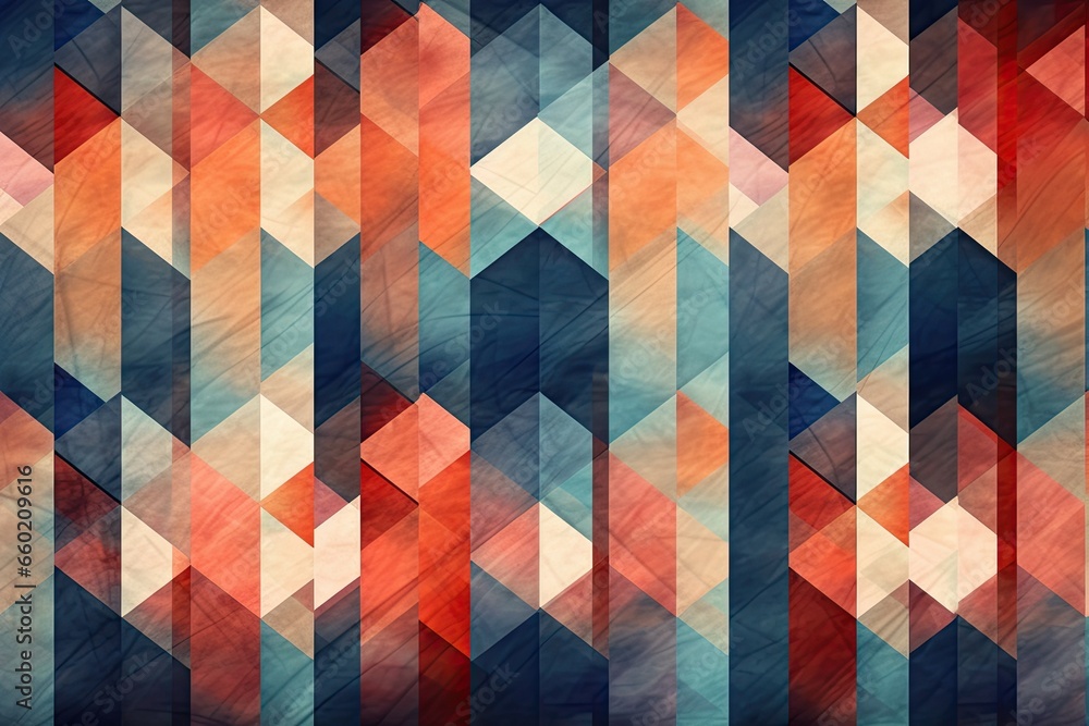 Aufkleber abstract geometric background: captivating pattern of coexisting order and chaos, generative ai