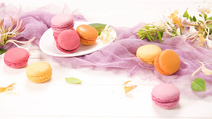 French sweet macarons