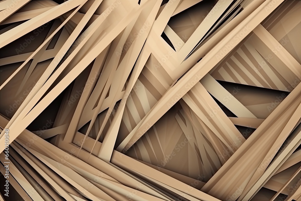 Poster abstract lines background: exploring geometry and rhythm in a fascinating play, generative ai