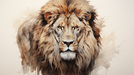 Pencil drawing of a lion