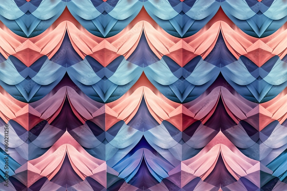 Poster abstract pattern background: tessellated designs shifting and morphing across the frame, generative 