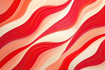 Abstract Red and White Background: Festive Candy Cane Stripes for Vibrant Visuals, generative AI - obrazy, fototapety, plakaty