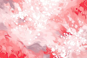 Abstract Red and White Winter Background: Tranquil Snowy Day Imagery, generative AI