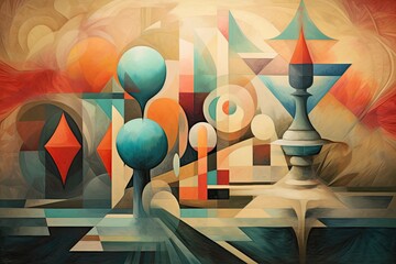 Abstract Shapes Background: Surreal Forms & Non-Traditional Geometry, generative AI