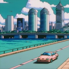 DVD screengrab of Miami from a 90s anime 1994 
