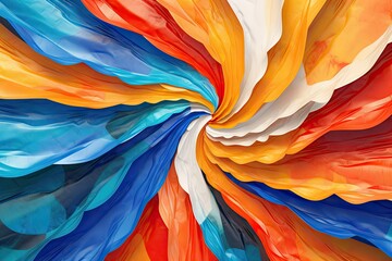 Abstract Tricolor Background: Symbolizing Unity and Diversity in a Multicultural Society, generative AI