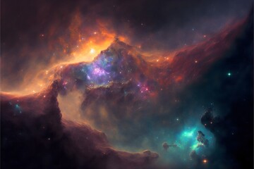 Obraz na płótnie Canvas space nebula universe ultra sharpness hyperrealistic 8K 