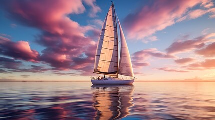 Sailing yacht - obrazy, fototapety, plakaty