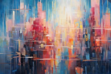 Modern Abstract Background: Capturing the Interconnectedness of a Bustling Cityscape, generative AI