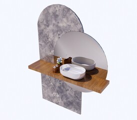 Modern Design Washtafel Bathroom with Minimalist Background
