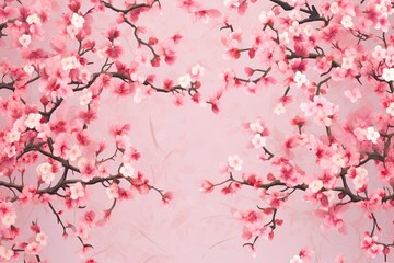 Cherry Blossom Pink Abstract Background - Delicate Beauty in Full Bloom, generative AI