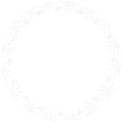 Obraz premium Snowflake Frame, Snowfall Border