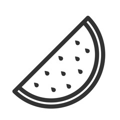 Vector illustration of watermelon slice icon in dark color and transparent background(PNG). - obrazy, fototapety, plakaty