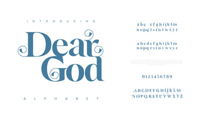 Deargod creative modern urban alphabet font. Digital abstract moslem, futuristic, fashion, sport, minimal technology typography. Simple numeric vector illustration