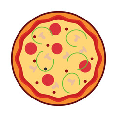 Vector illustration of pizza slices icon sign and symbol. colored icons for website design .Simple design on transparent background (PNG).