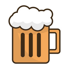 Vector illustration of beer icon sign and symbol. colored icons for website design .Simple design on transparent background (PNG).