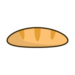 Vector illustration of bread icon sign and symbol. colored icons for website design .Simple design on transparent background (PNG).