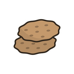 Vector illustration of cookie icon sign and symbol. colored icons for website design .Simple design on transparent background (PNG).