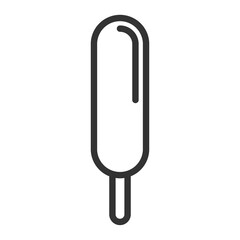 Vector illustration of ice cream icon in dark color and transparent background(png).