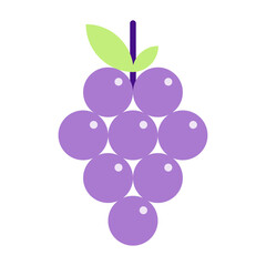 Vector illustration of Grape icon sign and symbol. colored icons for website design .Simple design on transparent background (PNG).